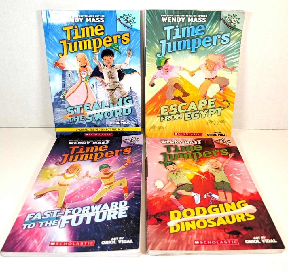 Complete Set TIME JUMPERS Early Chapter Books Series Wendy Mass vol.1-4 Branches